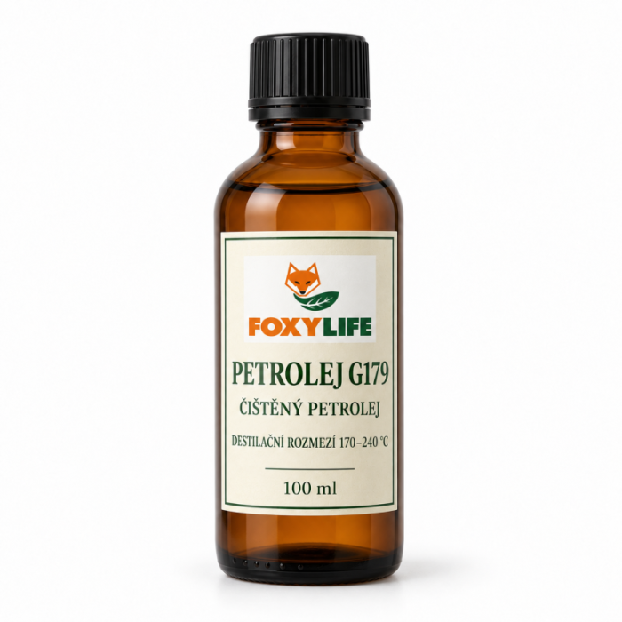 Petrolej G179, čištěný – destilační rozmezí 170–240 °C, 100 ml